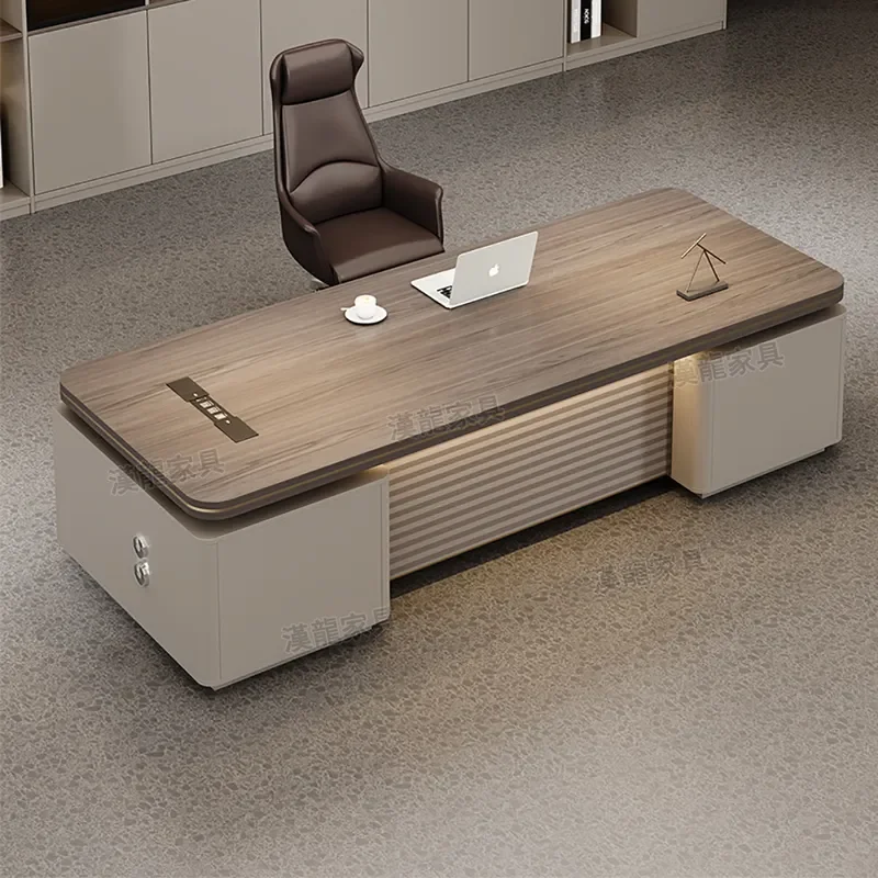 for Boss Desk Office Desk and Chair Combination Light Luxury High End Simple Modern President Chairman Supervisor Manager