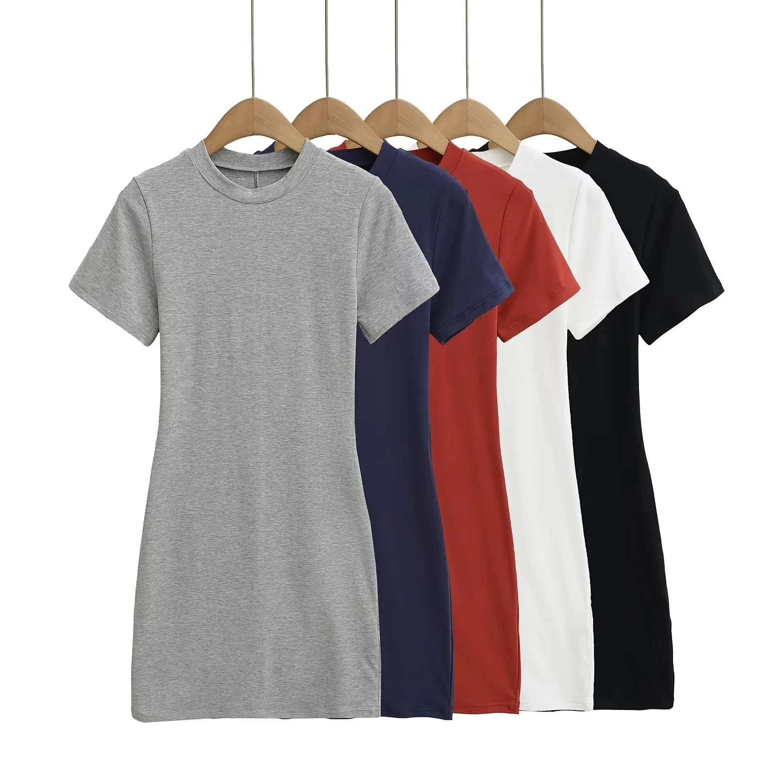 

Sexy Spicy Girl round Ne ort Sve Dr Women's Small Size 2025 New Summer Slim Fit Sexy T-irt Skirt Bodycon ort Dr