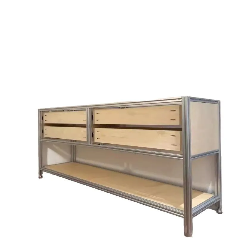 Simple Modern Living Room Wall Locker Birch Ocean Panel Aluminum Side Cabinet
