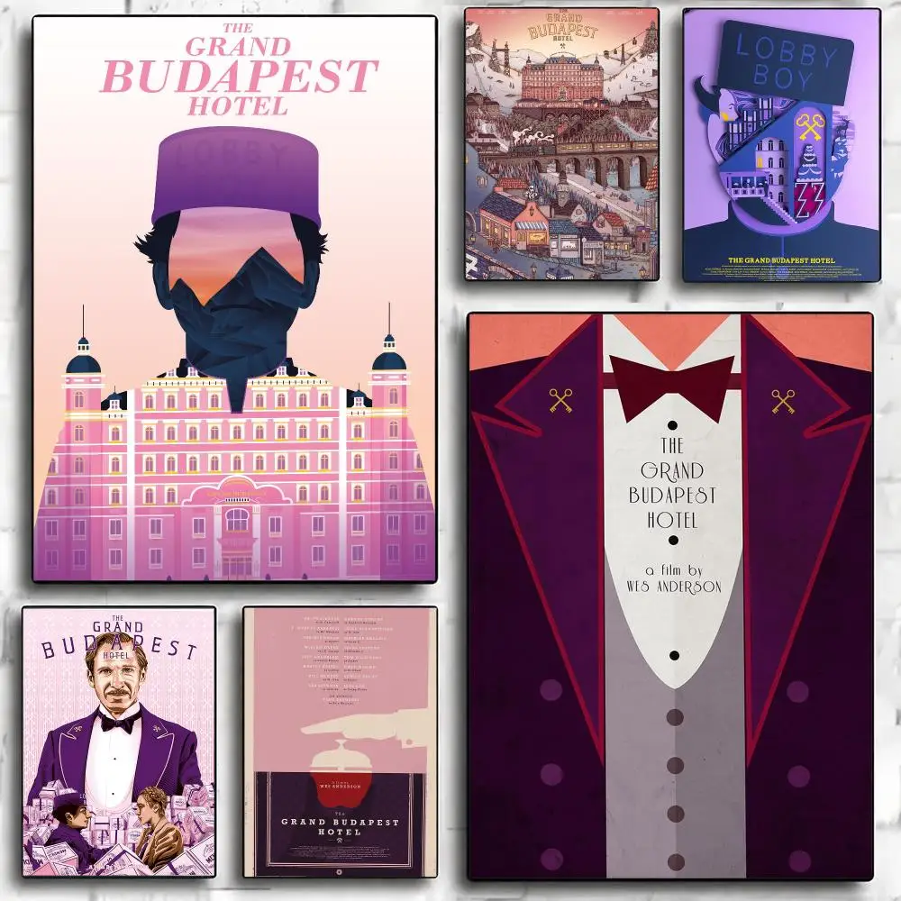 classic movie T-The Grand Budapest Hotel-L Poster Minimalist Wall Sticker for Cafe Office Bar Home Decor and Gift