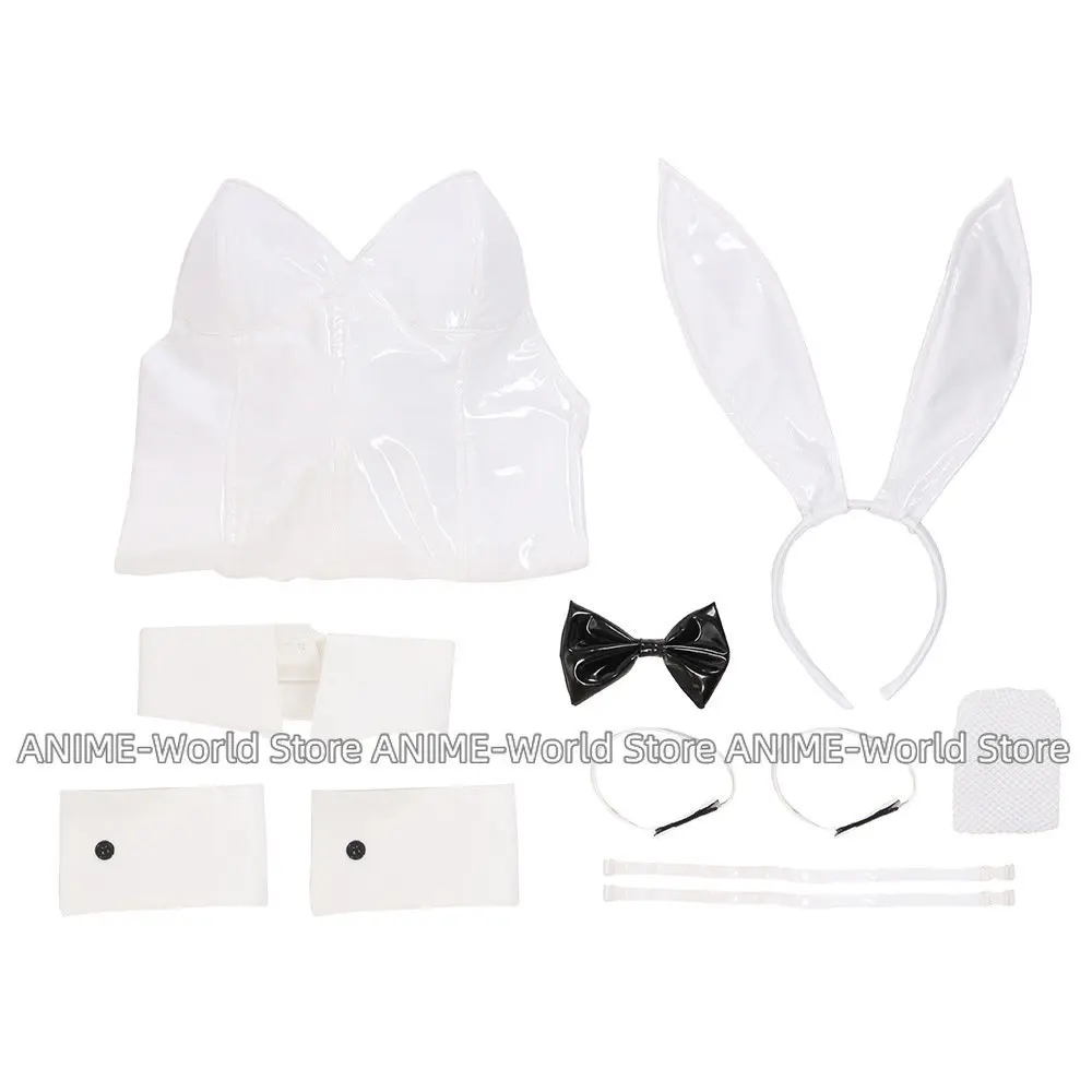 Tokisaki Kurumi Bunny Cosplay Costumes Date A Bullet Halloween Cosplay Anime White Sexy Bunny Cute Girl Jumpsuits Sets