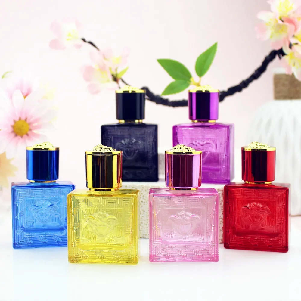 1pcs 30ml Transparent Perfume Bottle Thick Glass Spray Bottles Square Empty Cosmetic Container Travel Travel Essentials