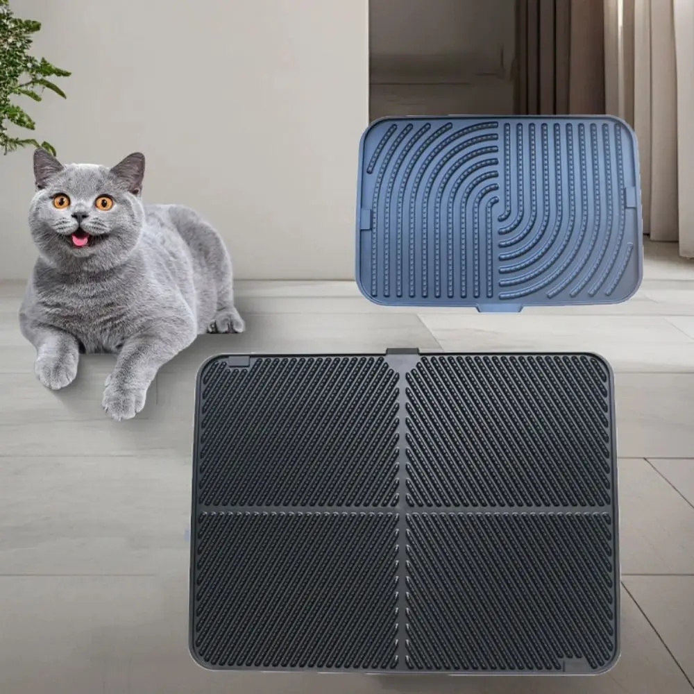 

Durable Silicone Cat Litter Pad Anti-Spread Soft Cat Scratch Pad Foldable Easy To Clean Pet Cleaning Mat for Home