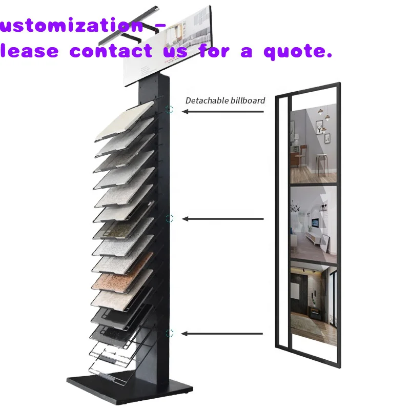 custom.Heavy Duty Tower WE625 Floor Stand Quartz Marble Display Stand Rack Showroom Custom Granite Tile Ceramic Stone Dis