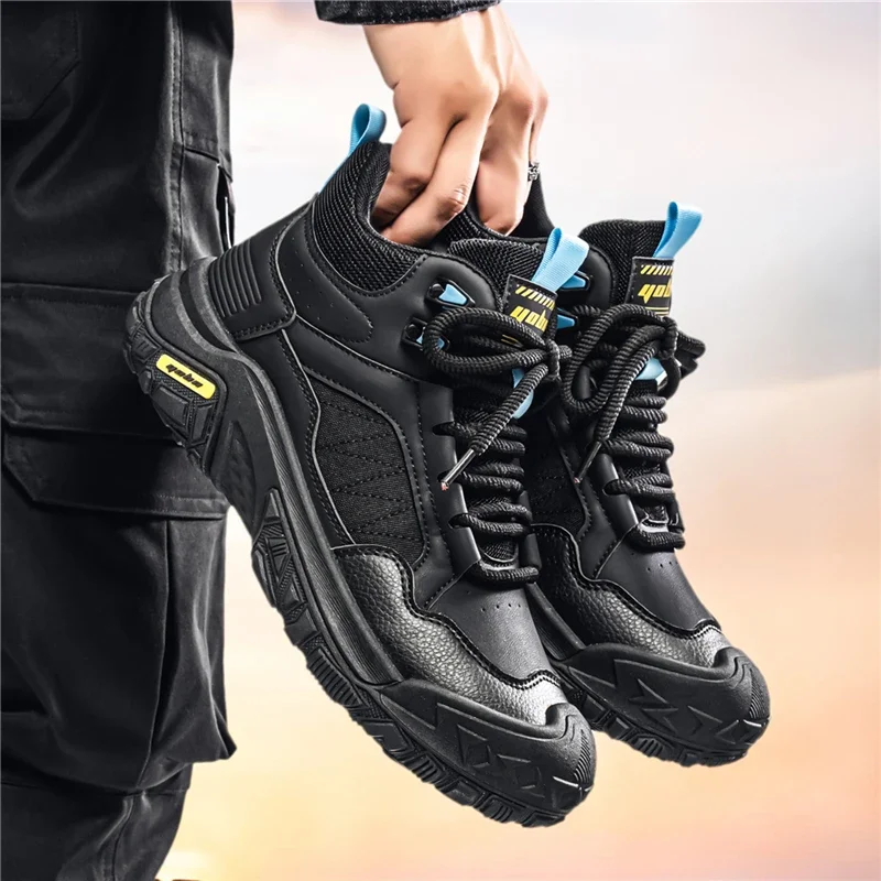2026 Autumn/Winter New Thick Bottom Trendy Fashion Outdoor Leisure Sports High Help Workwear Thick Men's Shoes