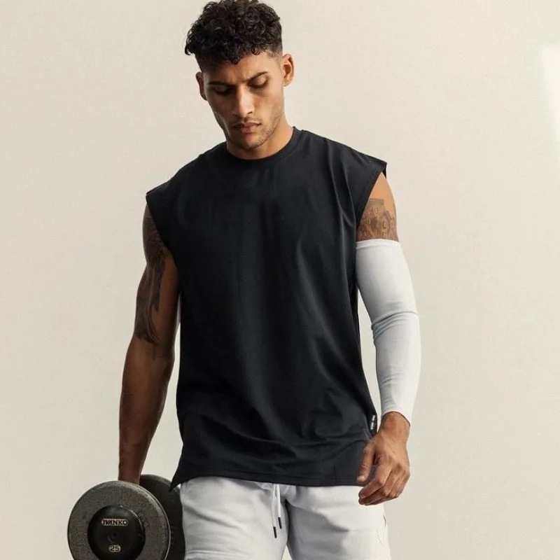 Mens Summer Casual Tank Top Man Gym Fitness Quick Dry Running Sleeveless Shirt Sports Undershirt Vest Male Bodybuilding Clothing