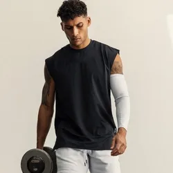 Mens Summer Casual Tank Top Man Gym Fitness Quick Dry Running Sleeveless Shirt Sports Undershirt Vest Male Bodybuilding Clothing