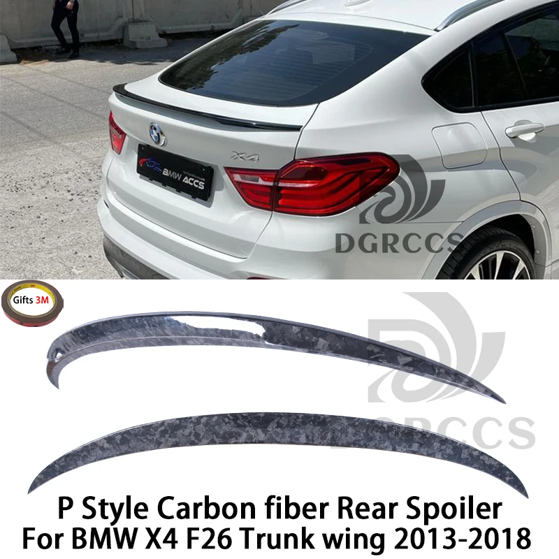 

For BMW X4 F26 P Style Carbon fiber Rear Spoiler Trunk wing 2013-2018 Forged carbon Honeycomb Carbon fiber