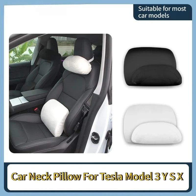 Für Tesla Model Y Juniper/Model 3+ Baumwoll-Nackenkissen Schutz Lendenwirbelstütze Rückenlehne Kissen Lendenkissen Auto-Zubehör