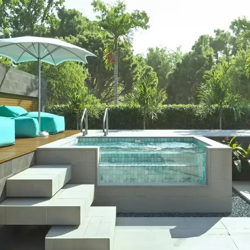 Resort Backyard Piscina Sobre El Suelo Plunge Pool Spa Fiberglass Acrylic Window Kid Pool Outdoor Above Ground Container Pool