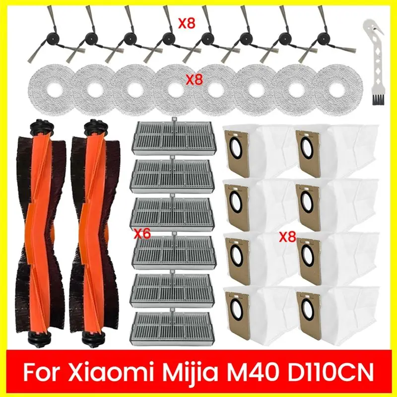 

A39F Top Vacuum Brush Filter Mop Cloth Dust Bag Kit For Xiaomi Mijia Omni M40 / D110CN Vacuum Cleaner Spare Parts