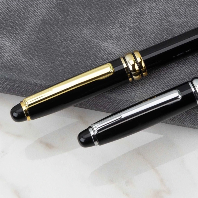 Bolígrafo Gel firma para hombre, bolígrafo giratorio Metal 0,5mm, negra secado rápido, punta para y