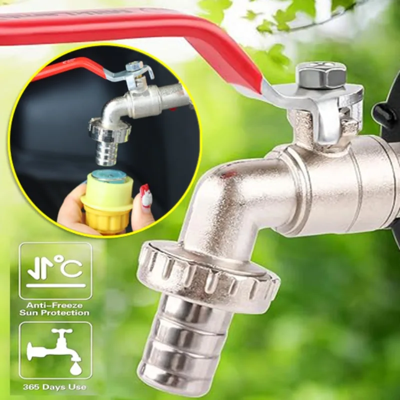 

Garden Irrigation Faucet Single Outlet Valve Tank Brass Joint Connector Replacement Antifreeze Spigot Courtyard Double Water Tap