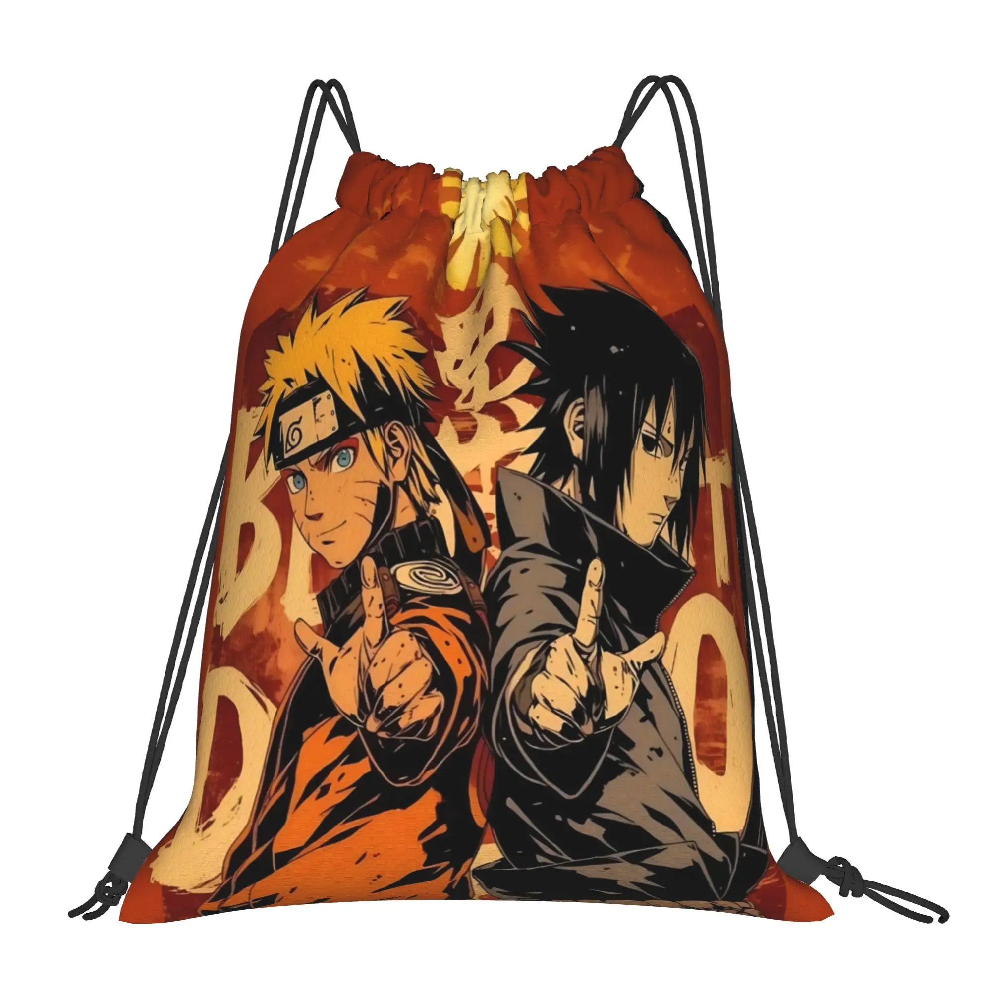 sports Pouch Naruto anime comic  Portable Hiking Drawstring Bags Riding Backpack Gym Clothes Storage Backpacks