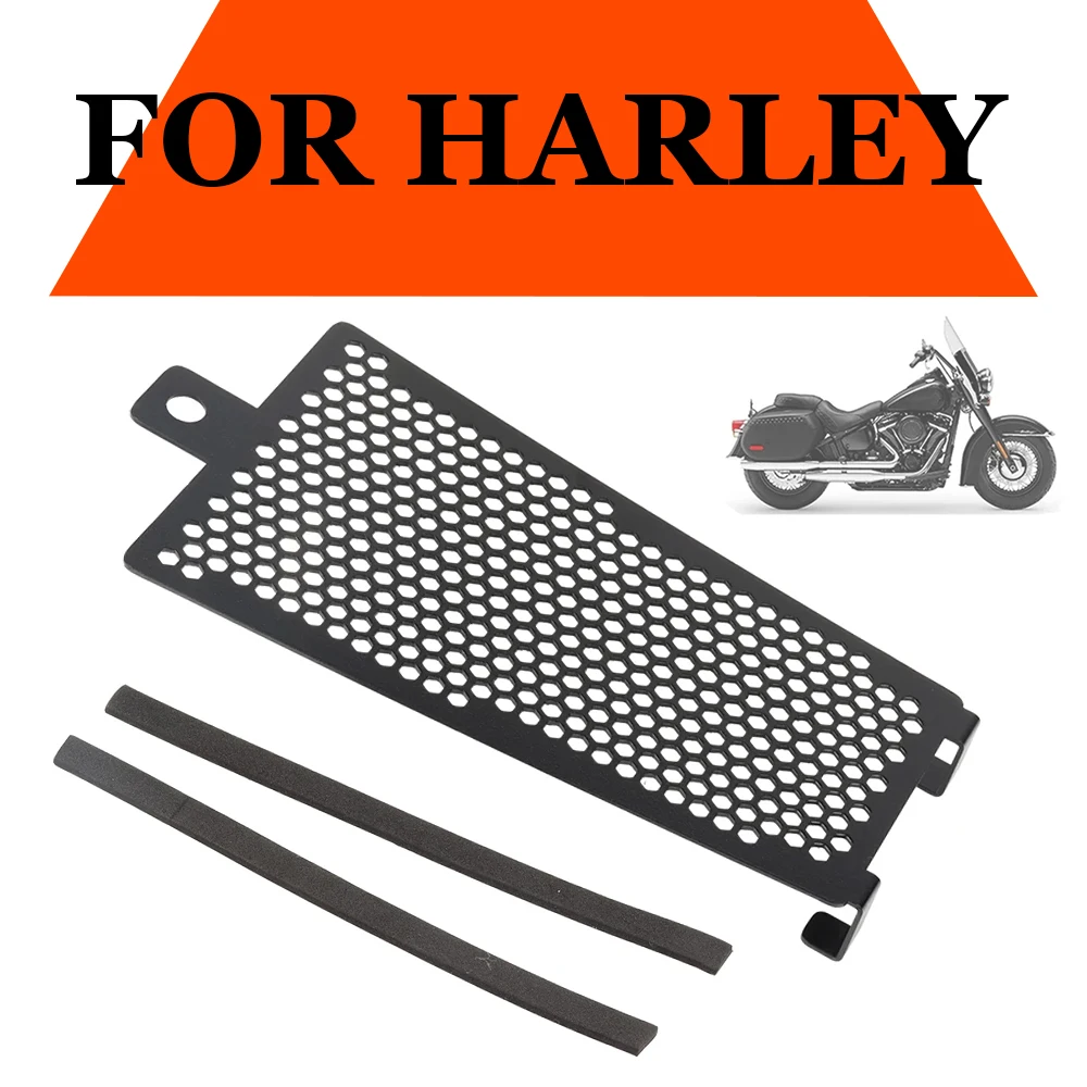 Motorcycle Oil Cooler Radiator Grille Cover For Harley Davidson Softail Deluxe Low Rider Breakout Fat Bob 2019 2020 2021 2022