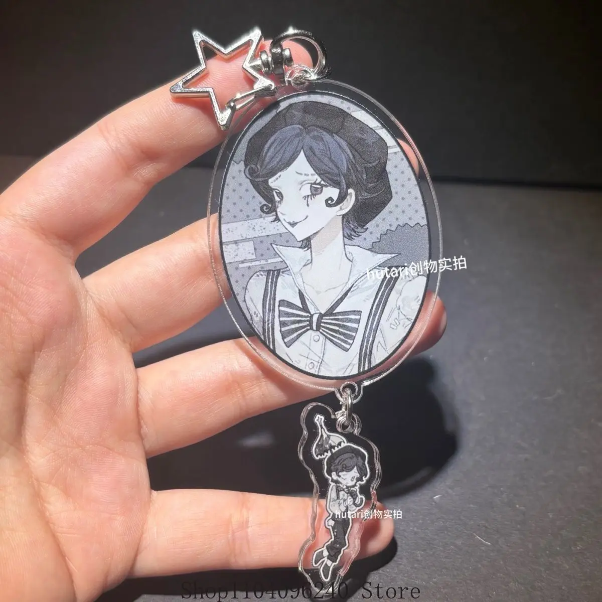 Identity V The Pantomimist Avatar Frame Series Anime Acrylic KeyChain Pendant Key Chain Decor Ornament Backpack Mascot Gift