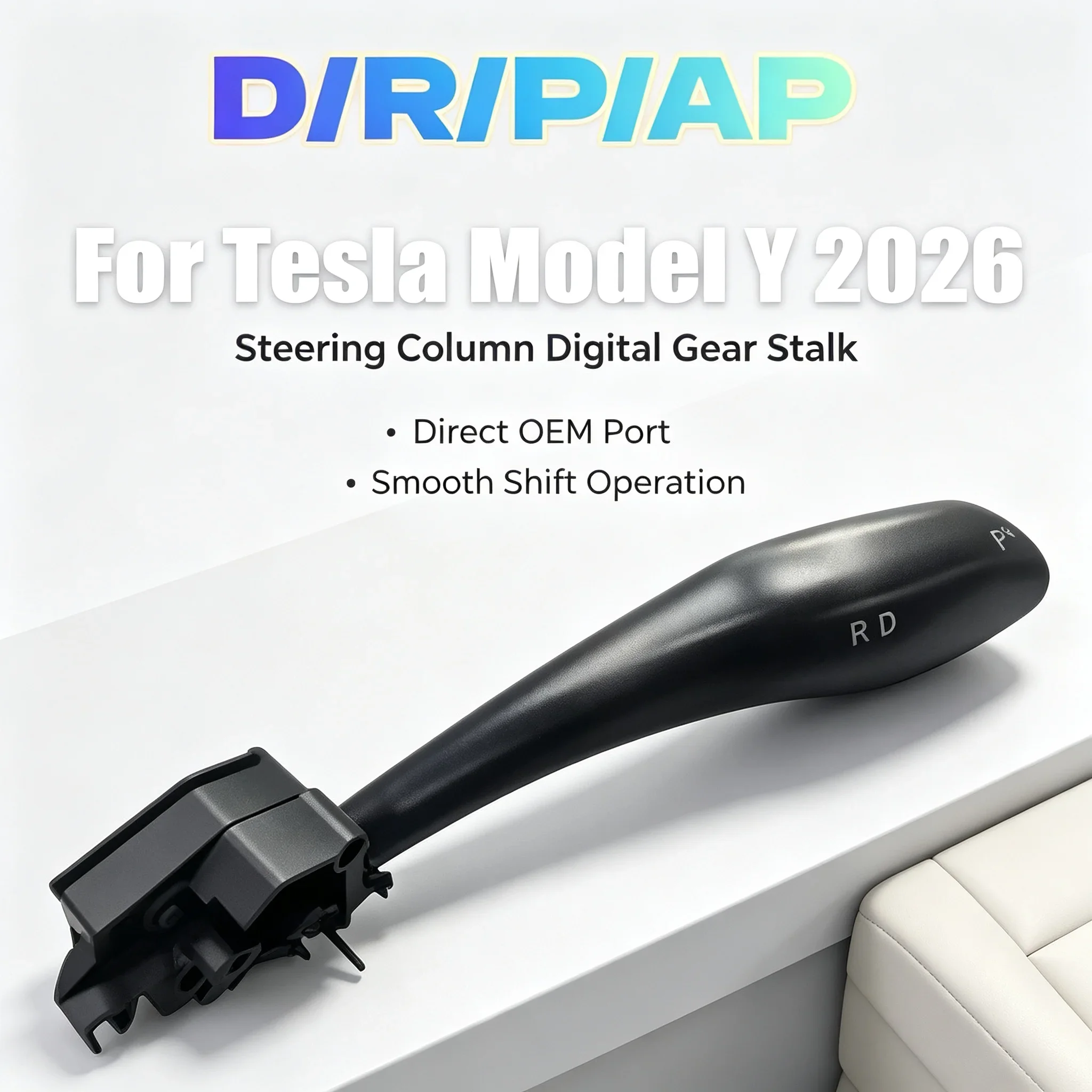 For Tesla 2026 Model Y Juniper Upgrade Physical Gear Shift Selector Stalk D R P Lever Autopilot Indicator Switch