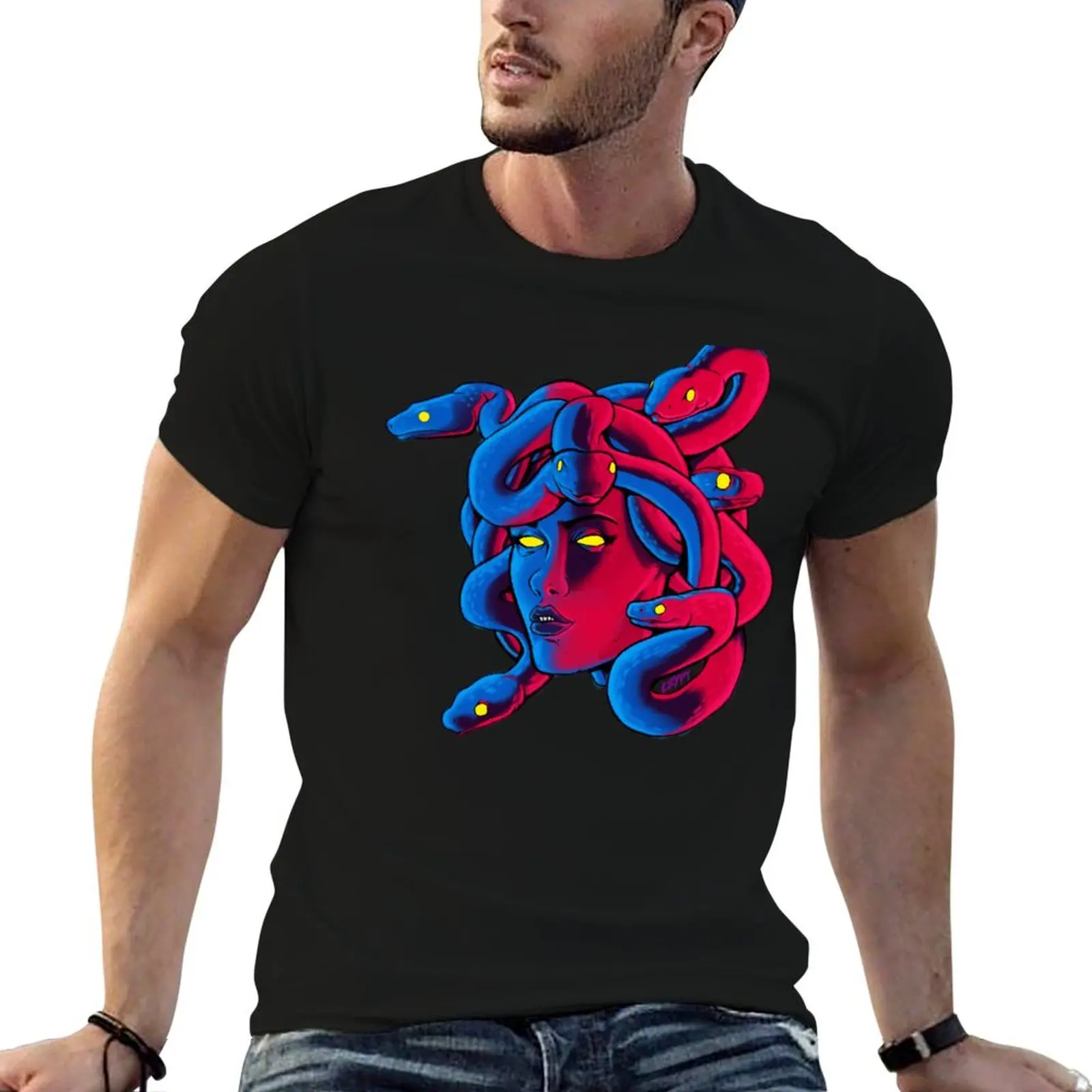

Floating Medusa head! T-Shirt man t shirt luxury man t shirts cotton T-Shirt