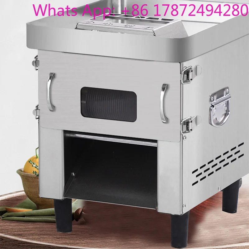 Commercial Countertop Meat Slicer Stainless Steel Electric Slicer, Shredder, and Dicing Machine Multi-Function Vegetable Cutter