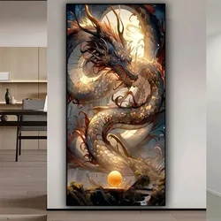 gold dragon moon large 5d diy diamond painting new 2024 full square/round drill Jewelry cross stitch diamond mosaic embroidery