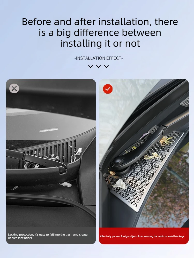 For ZEEKR 7X Front Engine Hood Air Outlet Protective Cover Insect Proof Mesh Air Inlet Block Accessories for Modified Products