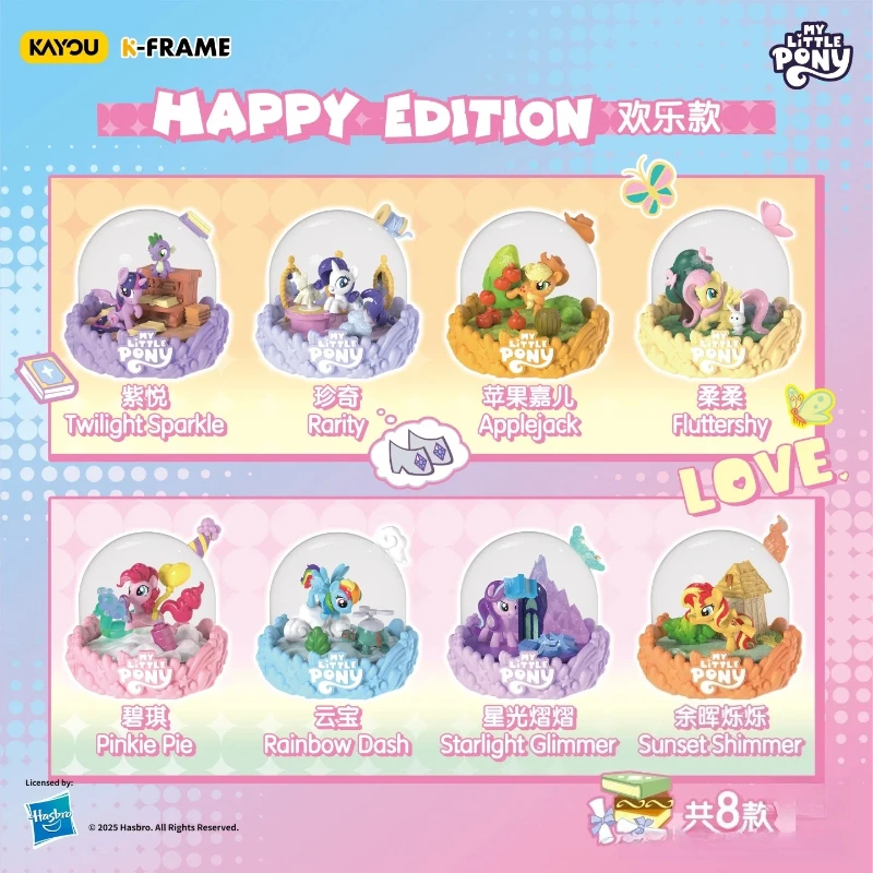 KAYOU Oryginalne Miniaturowe Scenki My Little Pony i Karty Fotograficzne Polaroid Postacie z Anime Śliczna Księżniczka Zabawka Prezent Oryginalne Pudełko