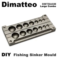 Dimatteo-Molde de plomo para bolas de pesca, molde de plomo para bolas de pesca DMTBASM/Combo grande, 7g, 14g, 28g, 56g, 84g, 112g, 168g, 7 cavidades