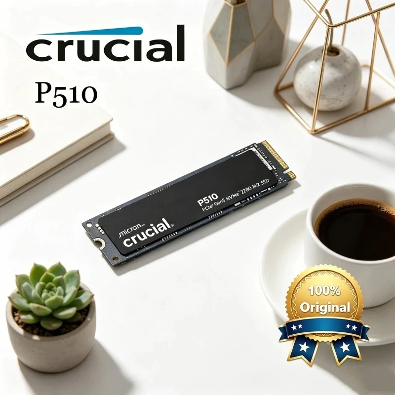 

Blazing-fast P510 1TB NVMe SSD M.2 2280 PCIe 5.0 | 11000MB/s Read, 9500MB/s Write - Upgraded from P3 Plus Crucial