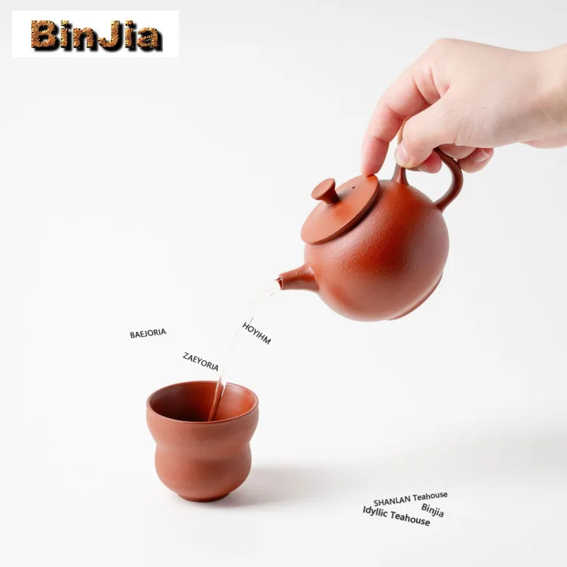 150ml Purple Clay Zhu Mud Apple Teapot Zen Tea Infuser Pot Household Tea Maker Kettle With Ball Hole Cha Accessories Collection