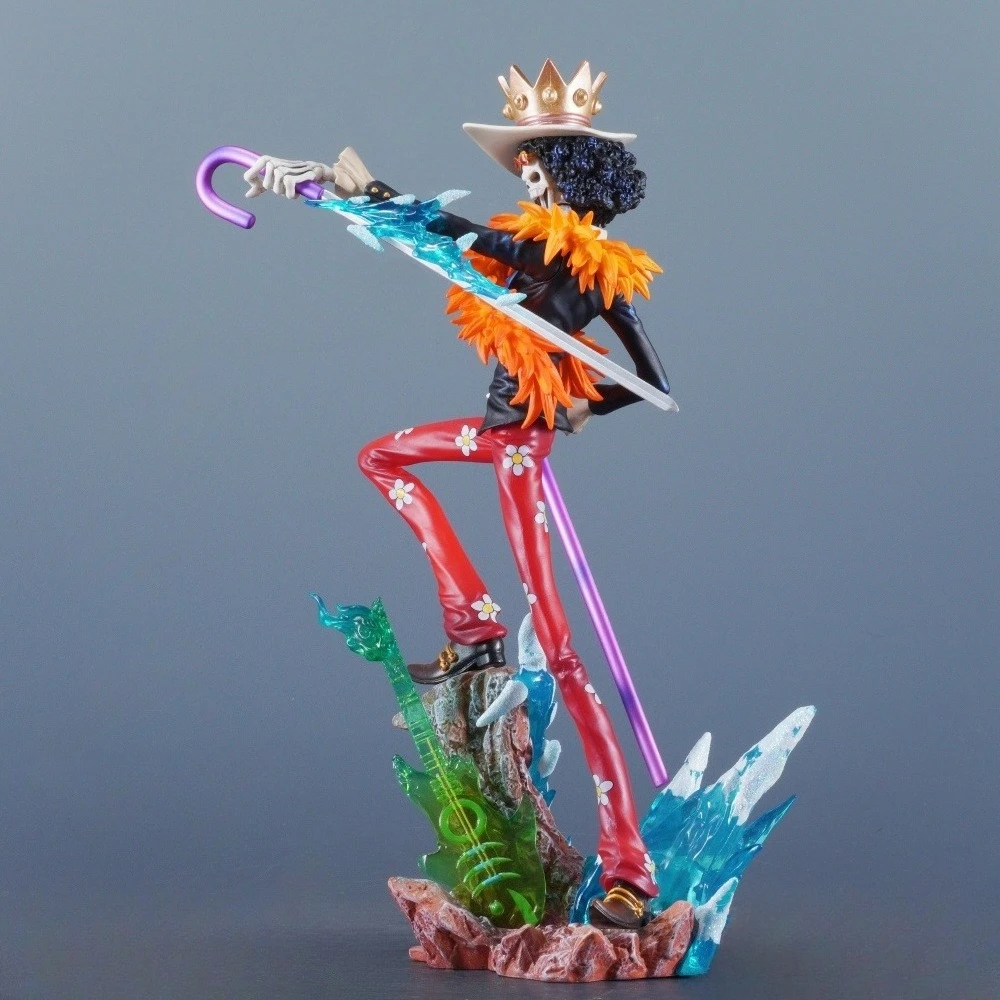 33cm Anime ONE PIECE Figure Brook Action Figures Pvc Burukku Statue Desktop Ornamen Collection Model Toys Gifts view 6