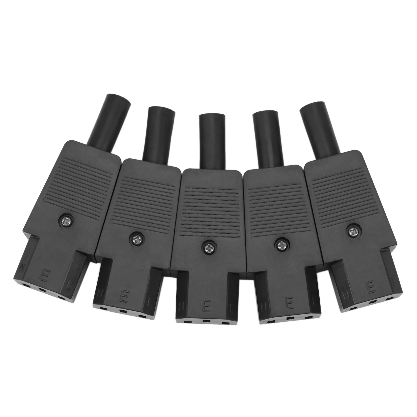 ABQR 5PCS IEC 320 C13 Female Plug Adapter 3pin Socket Power Cord Rewirable Connector
