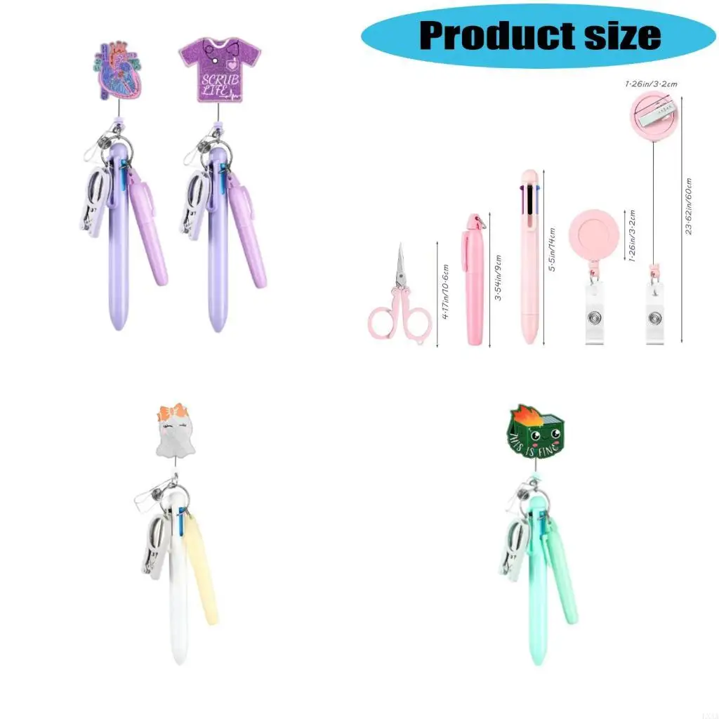 

LXAA Медсестра -держатель и ручка с многоцветными ножницами складывания ручки.