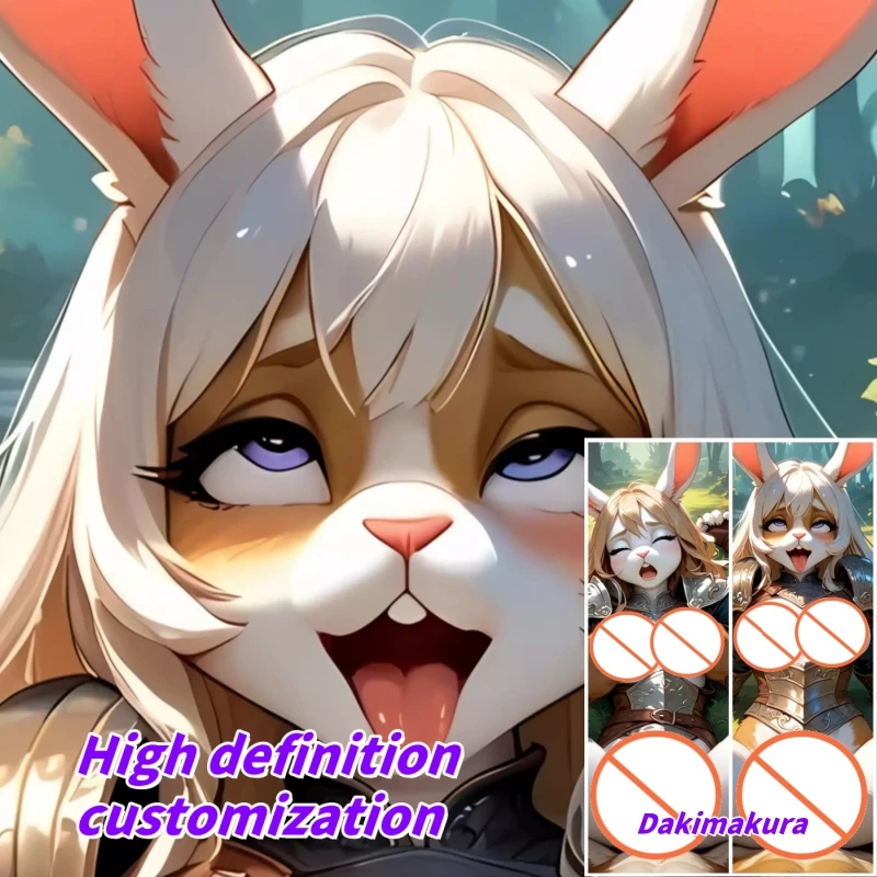 

Dakimakura Anime Bunny Girls In Armor POV Double-sided Print Life-size Body Pillow Cover Bedding Gifts