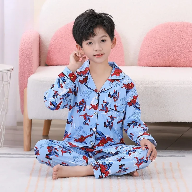 

2025 Kids Pajama Set, Long Sleeve Lightweight Loungewear for Boys & Girls Air-Condition Sleepwear