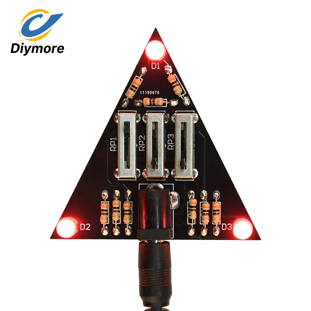 Electronic DIY Dimmable RGB Light Making Kit Lamp Adjusts Light Color  Brightness Through Sliding Resistor Soldering Practice