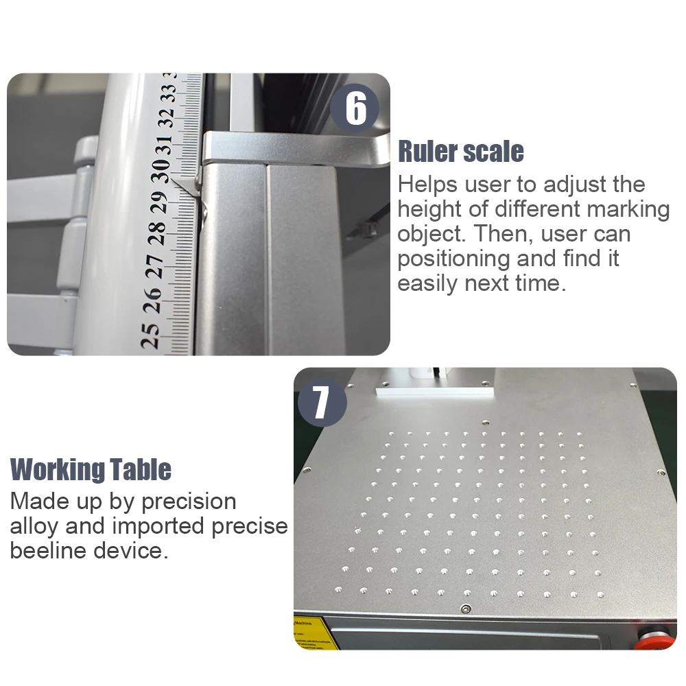 Fiber Laser Marking Engraving Machine Logo Pattern Code Signs Marker Engraver for Stainless Steel Metal Metal