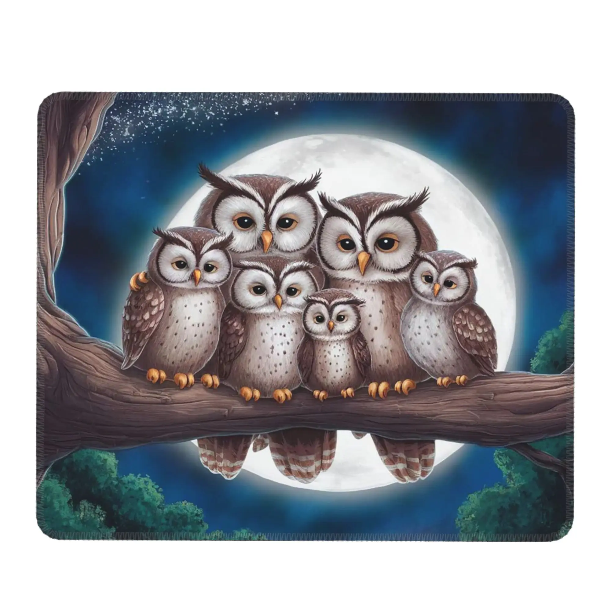 Cute Owl Stand On Branch Mouse Pad Computer Keyboard Mouse Mat Gamer PC Laptop Desk Mat Office Accessories Table Mats