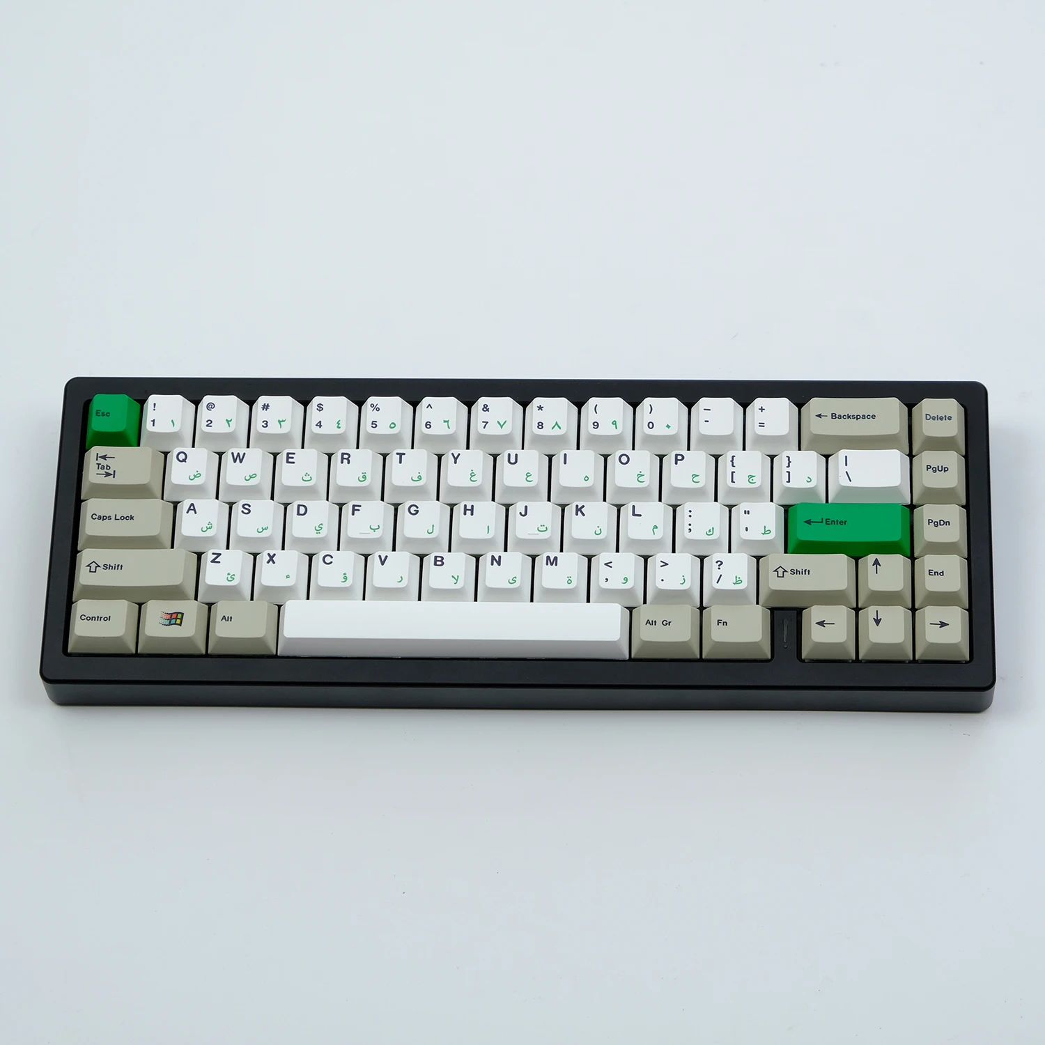 

149 Keys Retro Gray White Green Arabic Keycaps Cherry Profile PBT Dye Sublimation Keycap For MX Switch Mechanical Keyboard ISO