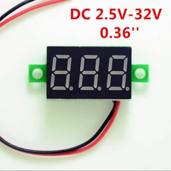 Fai da te rosso blu digitale LED Mini modulo Display DC2.5V-32V DC0-100V voltmetro Tester di tensione misuratore di pannello per auto moto