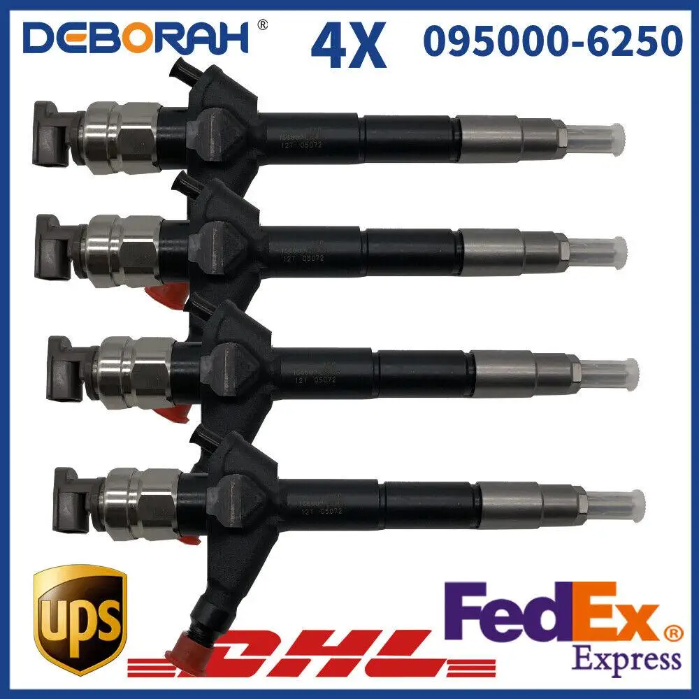 

4X 095000-6250 DIESEL INJECTOR 16600-EB70A for YD25 Nissan Navara 16600 EC00A