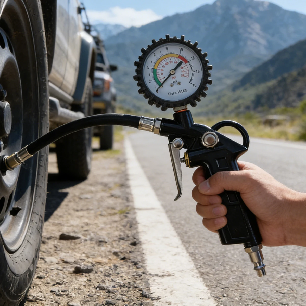 Jauge de surveillance multifonctionnelle de la pression d'air des pneus, outil de compteur, outils de voiture, manomètre, pistolet de gonflage, pièces d'inspection