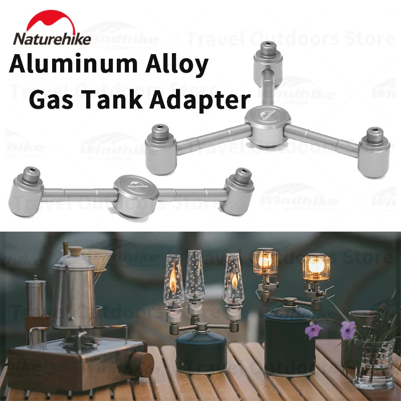 Naturehike-Conector de tanque de Gas para acampada, accesorio ligero de aleación de aluminio para conversión de quemador de barbacoa y Picnic