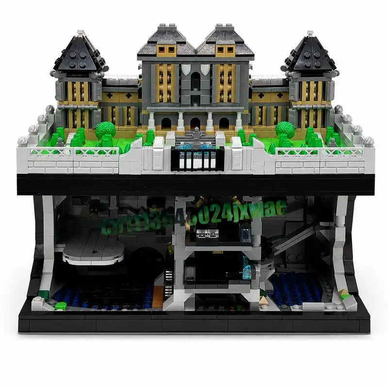 1613PCS Double Layer Secret Underground Villa Custom Model Standard Size Building Blocks Architecture Collection Birthday Gifts