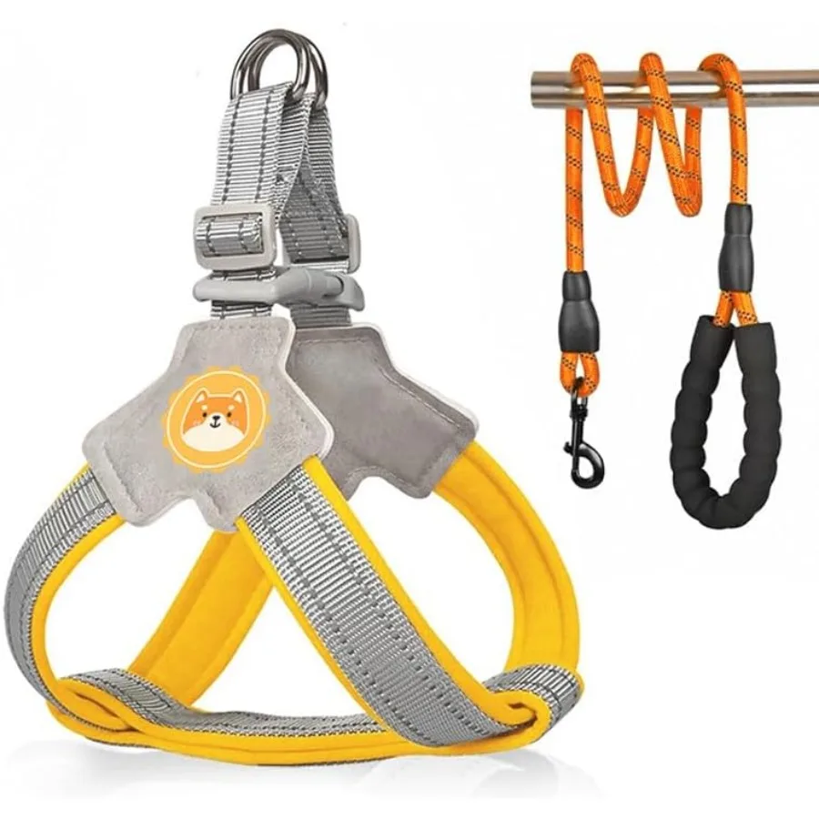 No Pull Dog Harness with Breathable Mesh Padding Reflective Strips Escape Proof Design Quick Adjust Fit for Training Walking Sm
