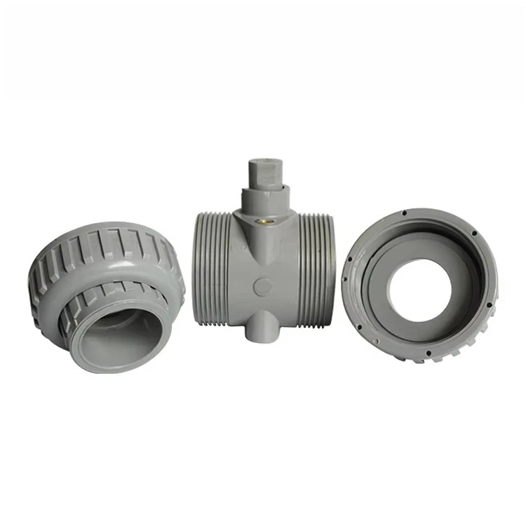 Valvola a sfera elettrica UPVC che regola la valvola a sfera motorizzata a doppia unione Valvola a sfera in PVC 220V con attuatore elettrico