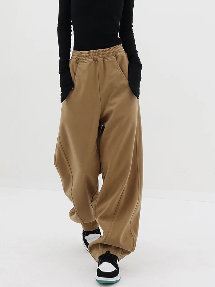 2023 Women Unisex Sweatpants Loose Casual Harajuku Long Trousers Y2k Baggy Pants Streetwear Vintage khaki Drawstring Loose Trous