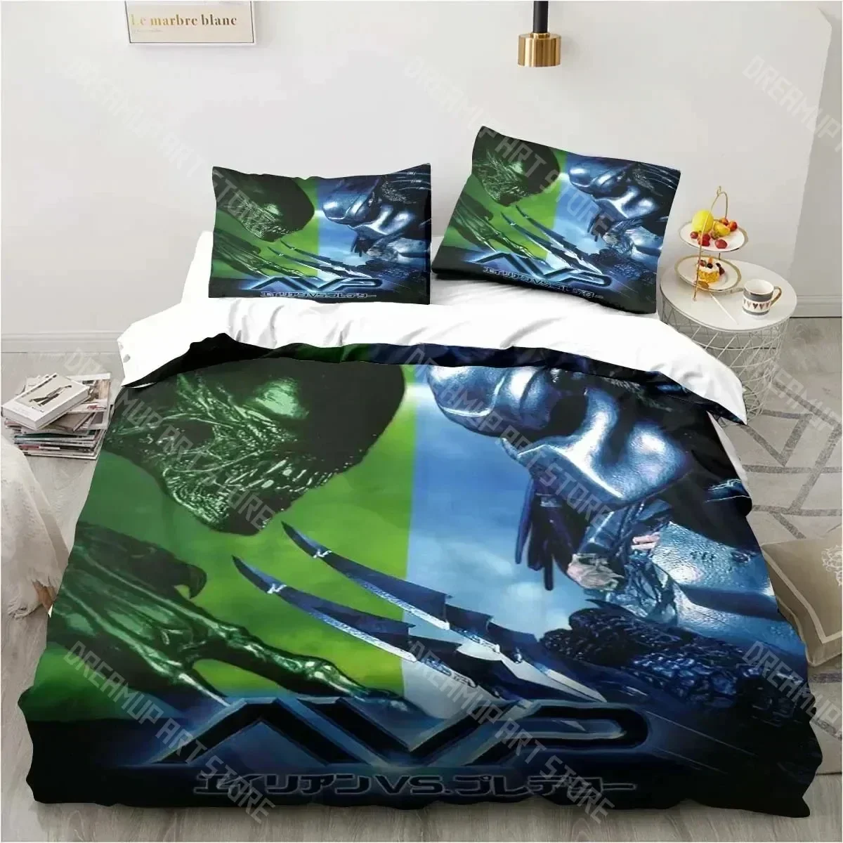 2026 3D Print Alien Vs. Predator Predator Movie Bedding Set Single Double Queen King Size Duvet Cover Adult Boys Bedroom Bedspre