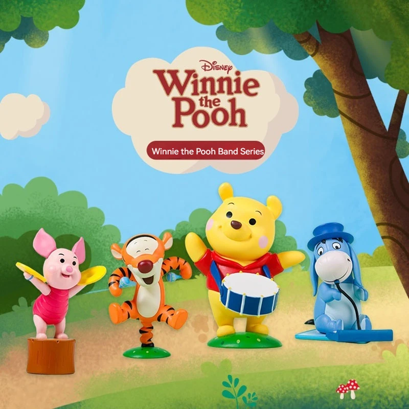 

Disney Show Winnie The Pooh Doll Ornaments Boxed Set Cartoon Piglet Desktop Decorations Child Diy Birthday Present Tigger Toy