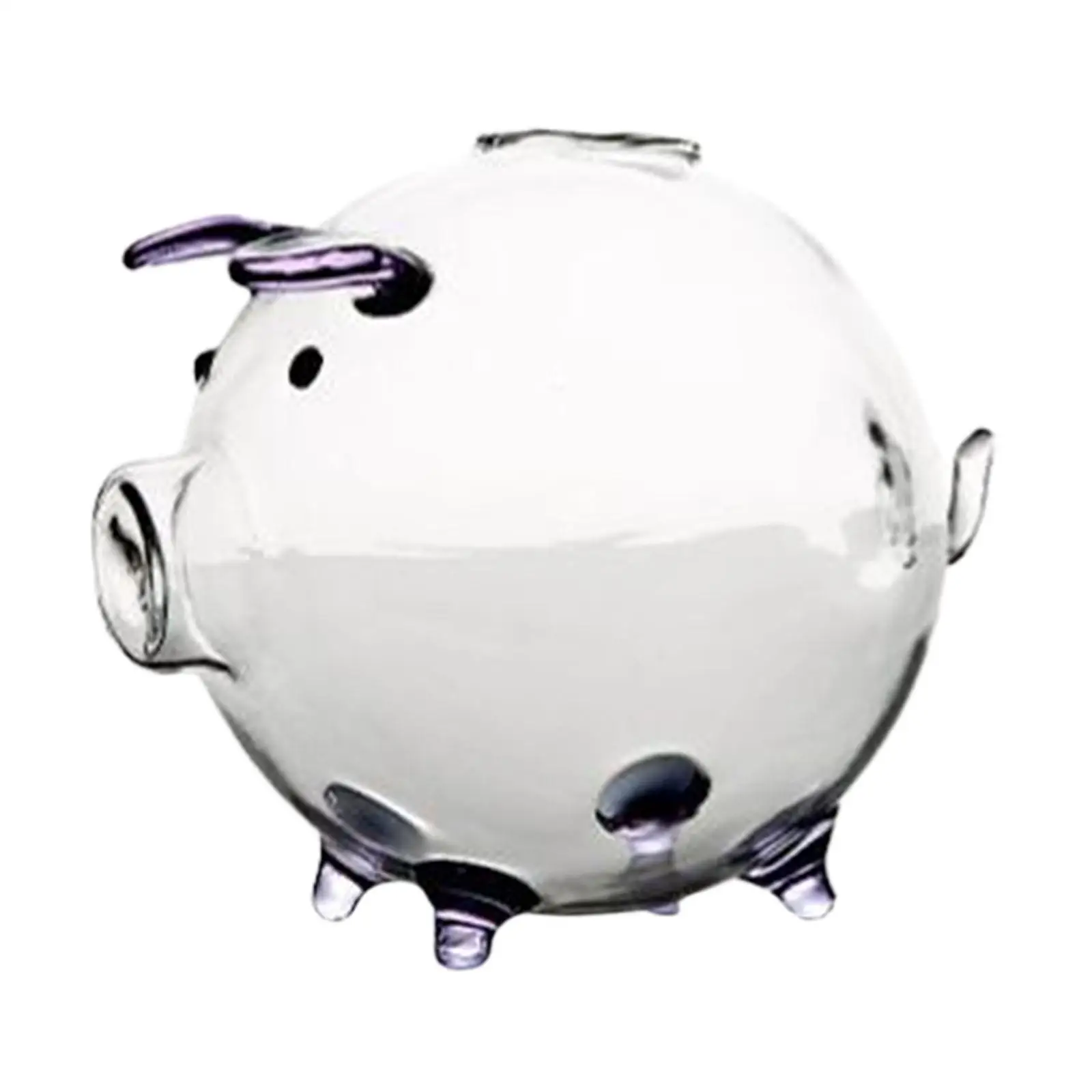 Glass Pig Figurine, Piggy Bank, Lovely Desk Crafts, Pig Shape Souvenir Money