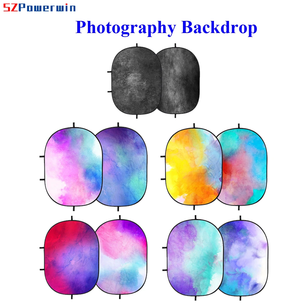 SZPowerwin New Foldable Dual Sided Photo Studio Cotton Backdrop Plate Board Multi Color 150x200cm Photography Background Panel